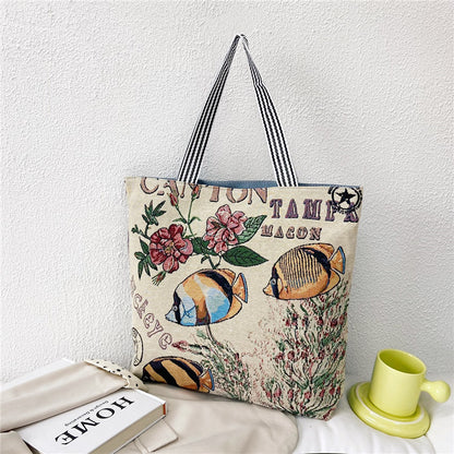 student tote portable canvas bag