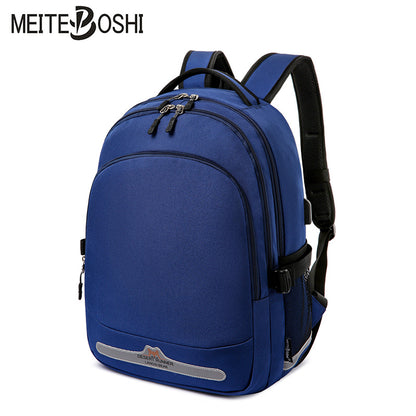 A Multi grid Large Capacity Backpack Cross border Fashion Simplicity Student School Bag Heat Transfer Oxford Cloth Casual Backpack