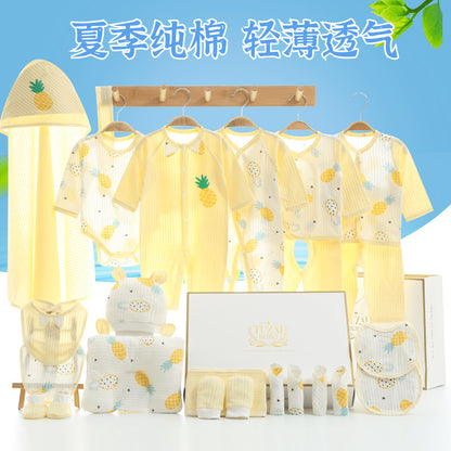 Newborn Spring/Summer Gift Box Baby Thin Clothes Newborn Full Term Baby Set Birth Supplies Complete Set Box