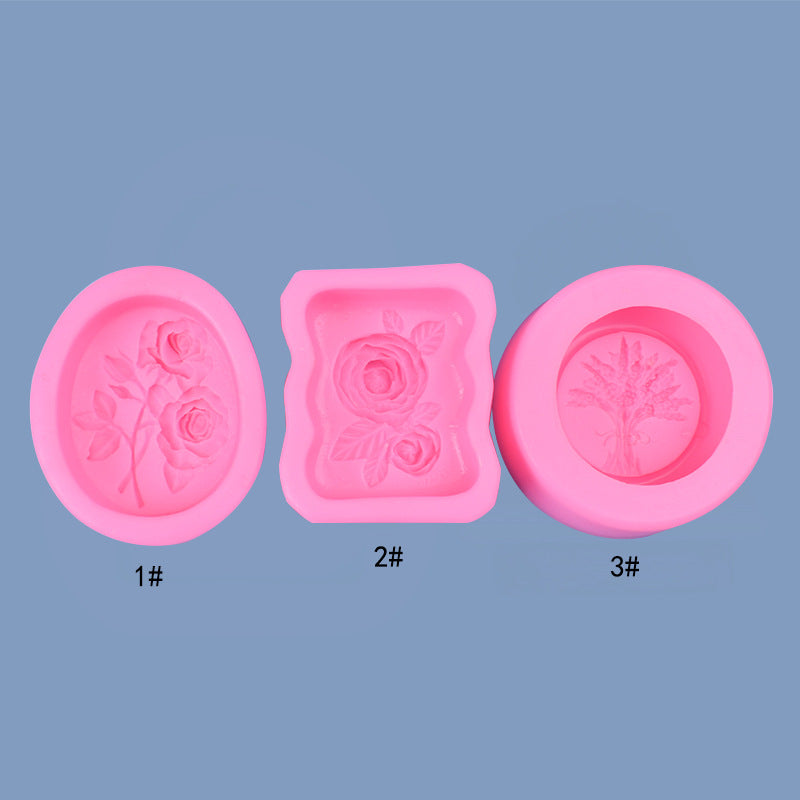 A rose flower bouquet, handmade soap silicone mold, aromatherapy handmade soap baking DIY clay soft pottery mold