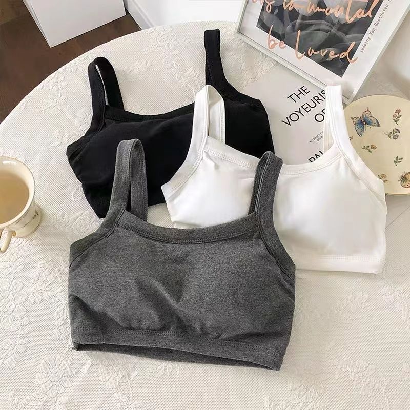 A underwear student high school women's sling vest bra sports anti-light inner and outer wear beautiful back tube top