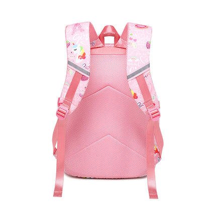 A 2023 New Backpack for Primary School Students Cartoon Print School Bag for Middle School Students School Girls Three-Piece Backpack