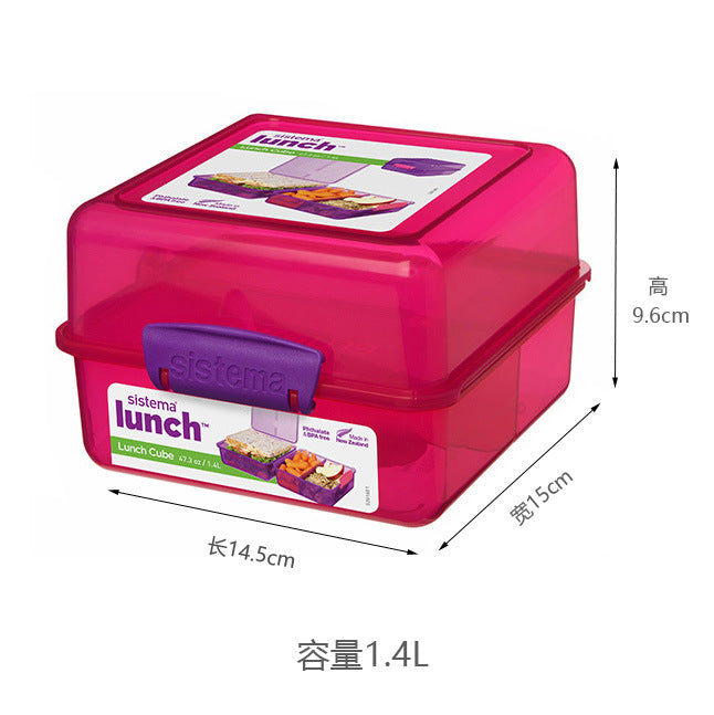 Una caja de sándwich portátil de Sistema importada de Nueva Zelanda, caja de pan para el desayuno, caja de fruta, caja de ensalada bento 