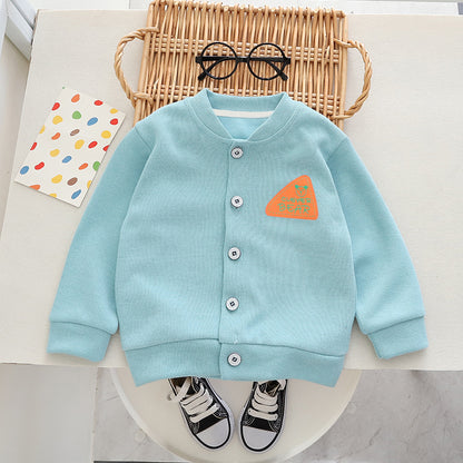 A boys set long sleeved spring and autumn clothing new children's cool and handsome three piece set children's spring clothing trend casual children's clothing 0.25KG