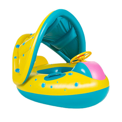 A internet celebrity with water gun airplane seat circle, children's swimming circle, cute cartoon baby water seat circle, inflatable swimming circle