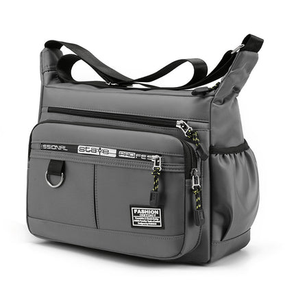 A Large capacity men's bag, shoulder bag, waterproof and wear-resistant backpack, multi-pocket business bag, business and leisure men's messenger bag.