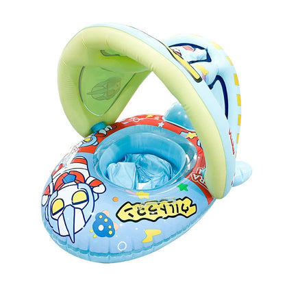 A internet celebrity with water gun airplane seat circle, children's swimming circle, cute cartoon baby water seat circle, inflatable swimming circle