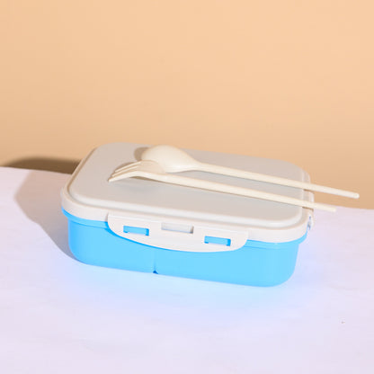 A wheat straw plastic lunch box that can be microwave oven for work, lunch box, Japanese kindergarten children's split grid lunch box