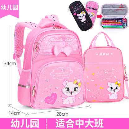 A Korean version backpack for elementary school students, grades 1-3, 4, and 6. 5. Children's backpack, cute girls aged 6-12, backpack