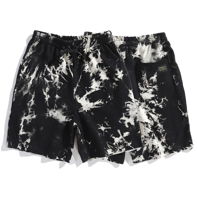 A summer new gradient tie-dye shorts for men and women loose ins hip-hop casual beach couple pants