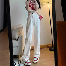 A bf style street pants women's summer American retro overalls, straight trousers high waist and thin casual pants ins tide