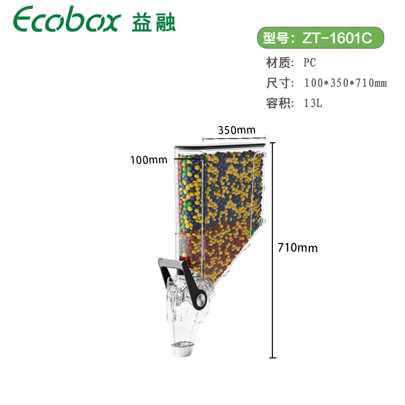 A Supermarket Household Candy Fried Goods Snacks Nuts Wall-mounted Self-service Pull-down High Transparency Moisture-proof Sealed Gravity Food Box