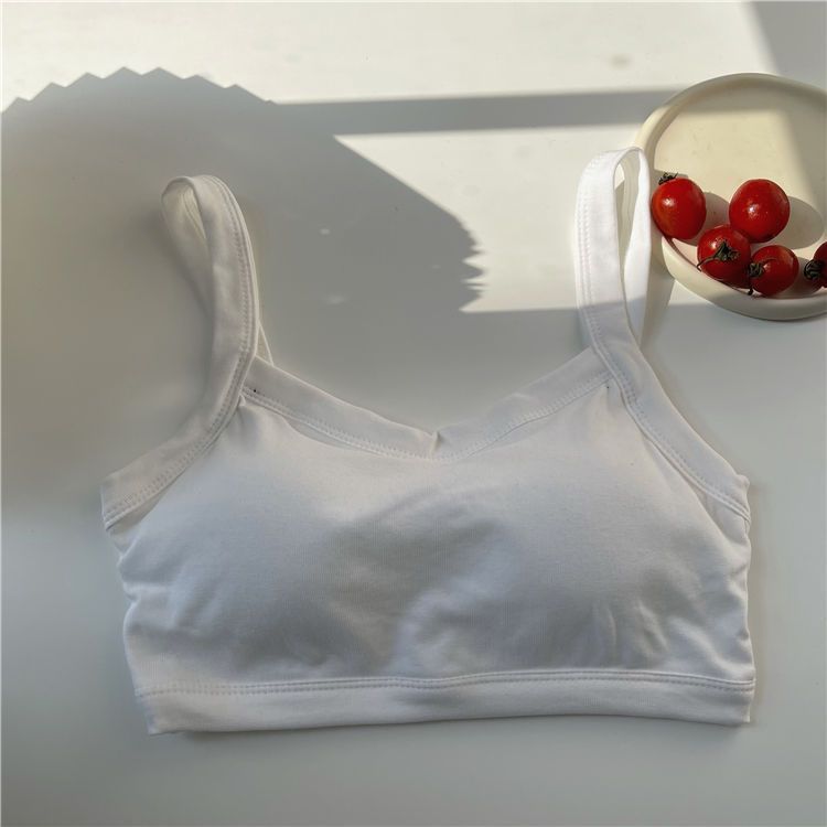 A underwear student high school women's sling vest bra sports anti-light inner and outer wear beautiful back tube top