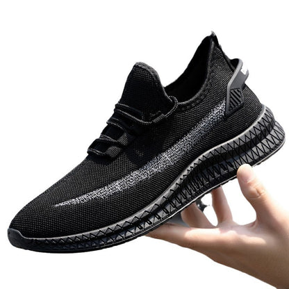 A Cross-border men's shoes casual shoes men's trend versatile sports shoes men's shoes flying woven breathable mesh shoes manufacturers wholesale