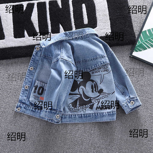 Children&#039;s clothing and children&#039;s jackets spring and autumn boys&#039; jeans new children&#039;s cartoon baby jacket tide 0.3KG