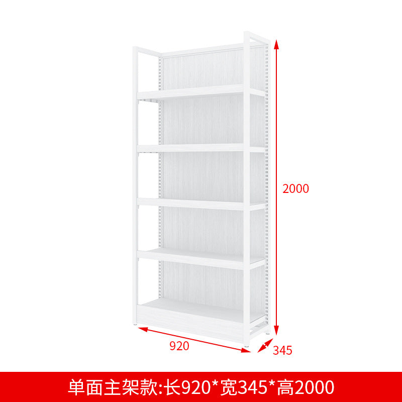 A steel and wood shelves, small supermarket shelves, island display shelves, stationery, toys, pharmacies, convenience stores, snack shelves