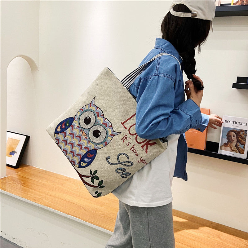 student tote portable canvas bag