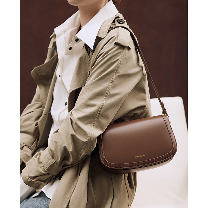 Genuine leather armpit bag women's cowhide bag small square bag crossbody bag women's shoulder bag