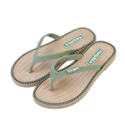 A 2024 new slippers women&#039;s outdoor flip-flops women&#039;s summer leisure tasteless antibacterial flat-bottomed anti-fall and anti-slip models