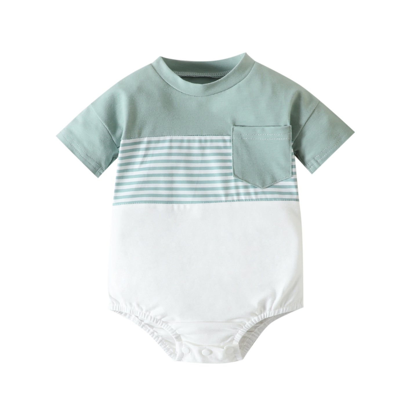 Summer new baby clothes for men and women, one-piece bags, buttocks, newborn short sleeves, 0.13kg