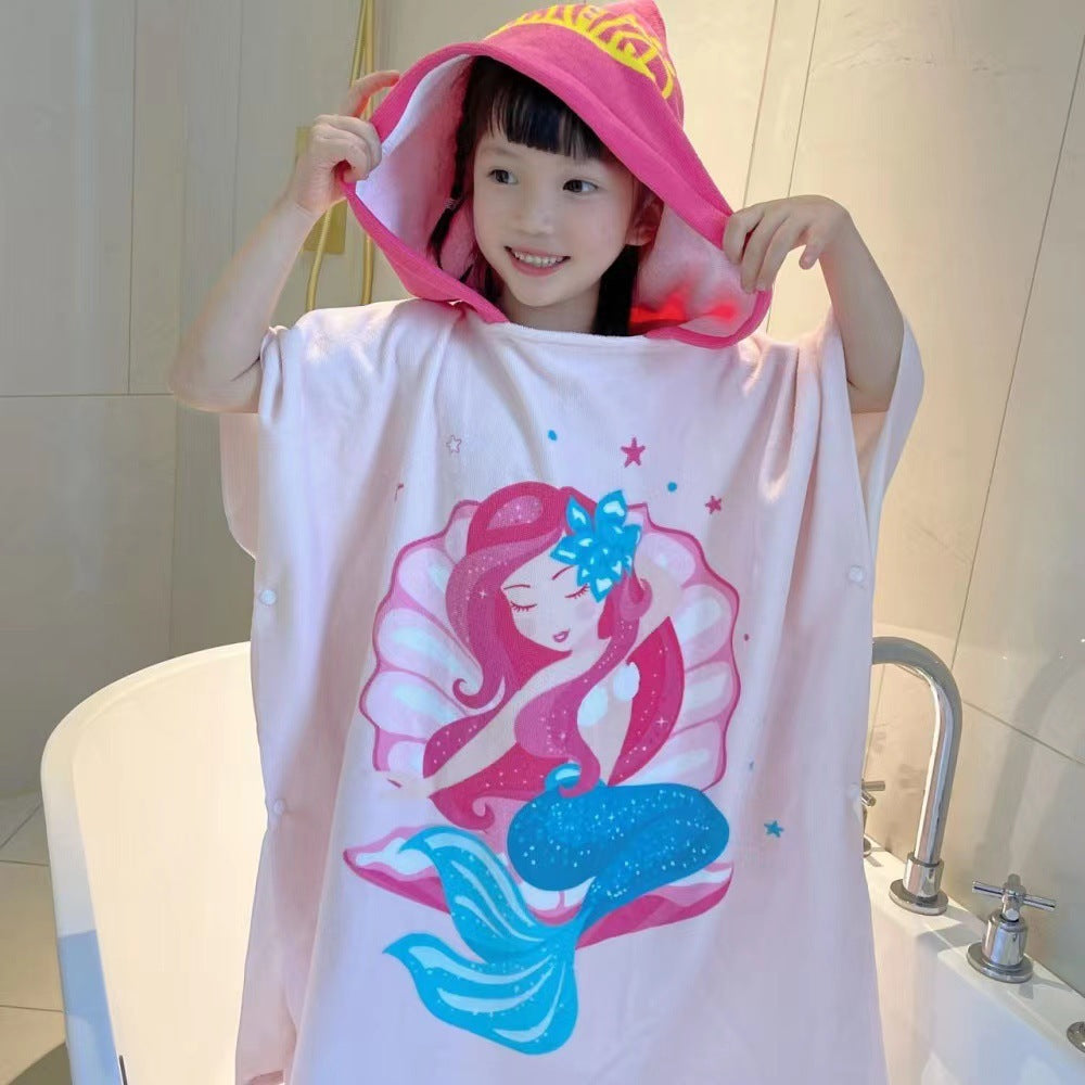 A new oversized bath towel cape for teenagers, adults, and adults can wear bath towels, bathrobes, children's beach towels, cape 380g