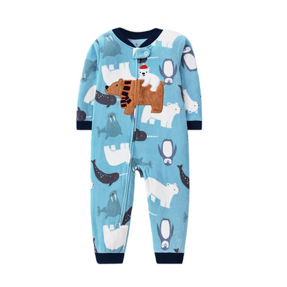 A source factory spot wholesale baby clothes baby pajamas fleece infant winter jersey onesie