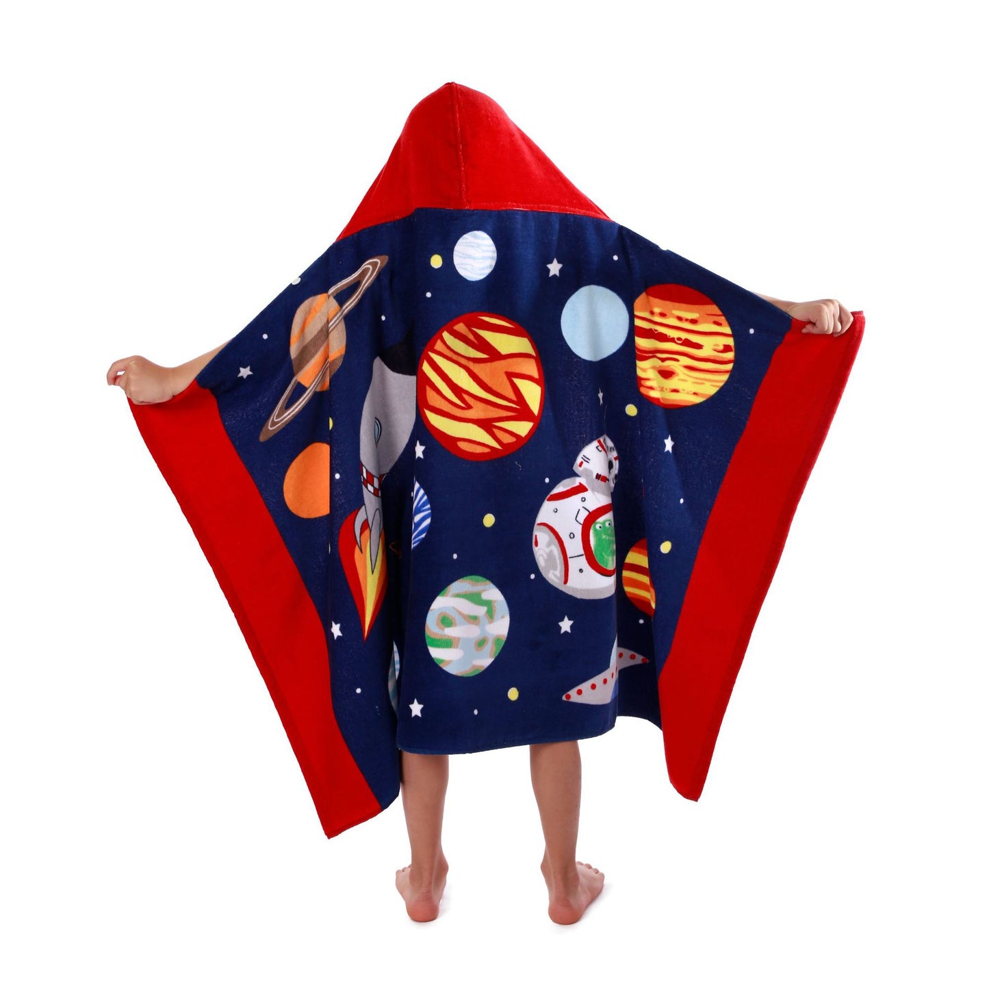 A mazon cartoon beach towel, European and American sizes, children can wear bath towels in the bathroom, pure cotton hooded bath towel bathrobe, 100% COTTON 0.4KG