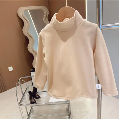 Korean children's clothing winter girls fashionable three-dimensional round neck knitted children's sweater little girl versatile top tidal 0.26kg