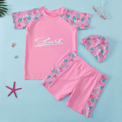 A Quick drying children's swimsuit for boys and girls, new small and medium-sized split baby girl swimsuit and swimsuit set wholesale 0.12KG