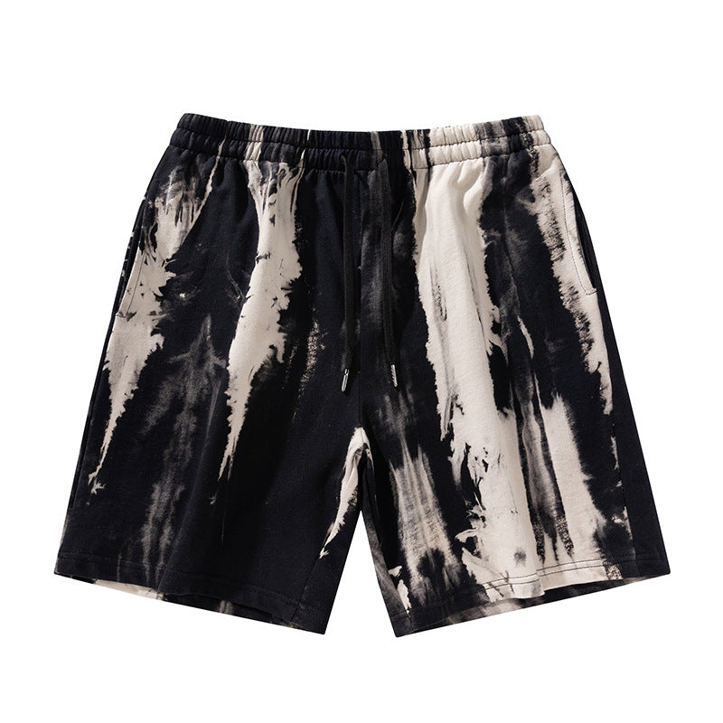 A summer new gradient tie-dye shorts for men and women loose ins hip-hop casual beach couple pants