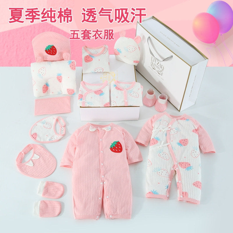 Newborn Spring/Summer Gift Box Baby Thin Clothes Newborn Full Term Baby Set Birth Supplies Complete Set Box