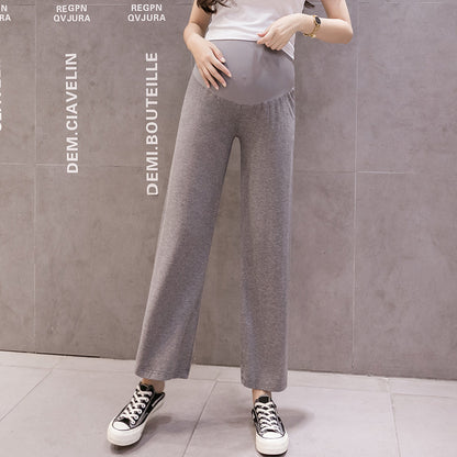 A 2024 maternity pants spring and summer thin fashion outer wear pregnancy large size wide leg support summer leggings