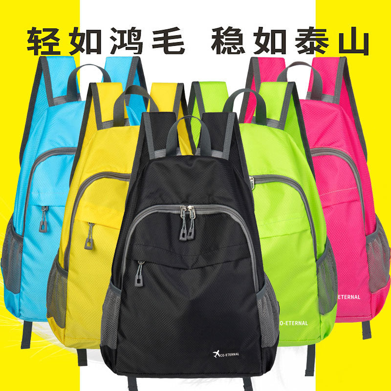 A large capacity backpack for men and women, lightweight outdoor sports travel hiking bag, skin bag, backpack, foldable tutoring bag