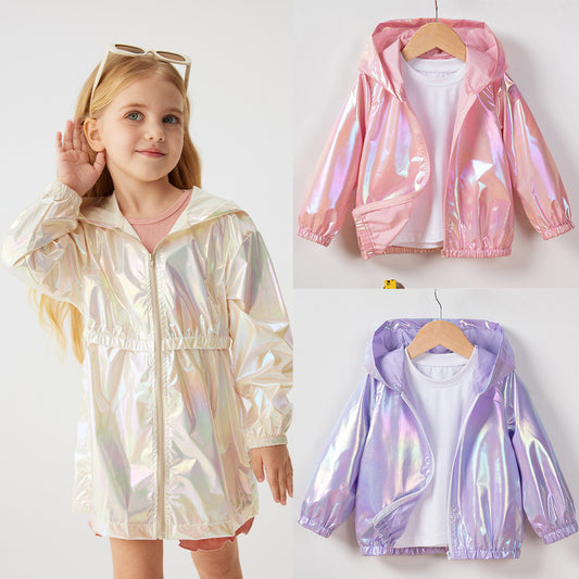 A Spot Spring and Autumn New Boys and Girls Trend Jacket Hooded Zipper Long Short Top Casual Temu Popular