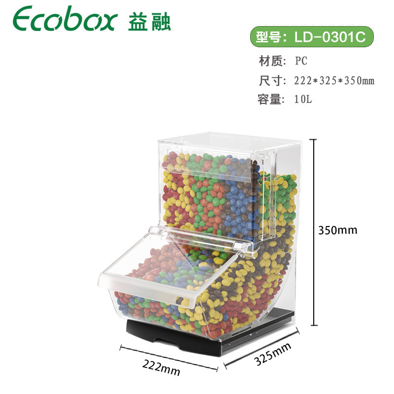 A Supermarket display box Household square storage box Inner support storage box Multi-style gravity box with lid Thickened transparent plastic