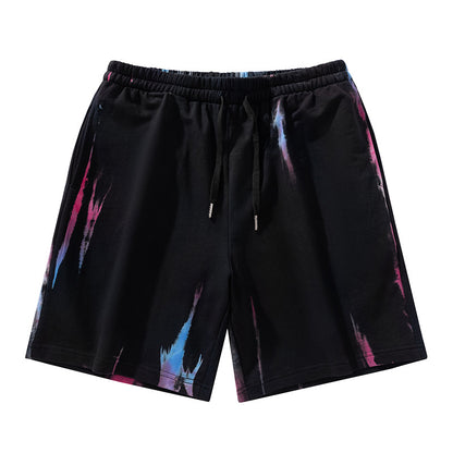 A summer new gradient tie-dye shorts for men and women loose ins hip-hop casual beach couple pants