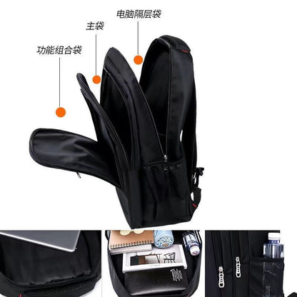 A Backpack Men's Super Large Capacity Junior High School and High School College Student School Bag Reinforced Durable Outdoor Travel Computer Backpack