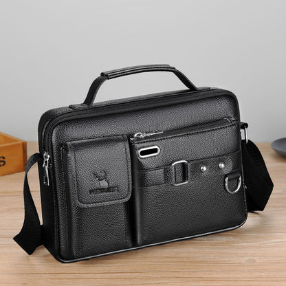 A Cross-border men's shoulder messenger bag business commuter men's shoulder bag high-end boys satchel men's bag