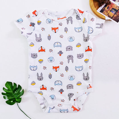 A New baby short sleeve one-piece Harbin baby cotton bag fart clothes newborn cartoon triangle crawling clothes cross-border wholesale