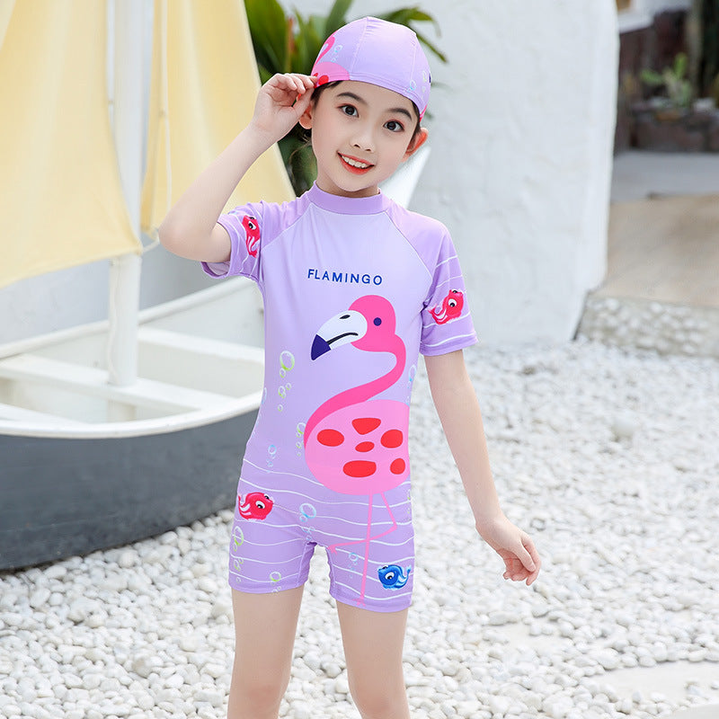 Traje de baño para niña nuevo, linda princesa de una pieza, niña, traje de baño para niña, versión coreana, traje de surf para niños, venta al por mayor de moda 0,18 kg 