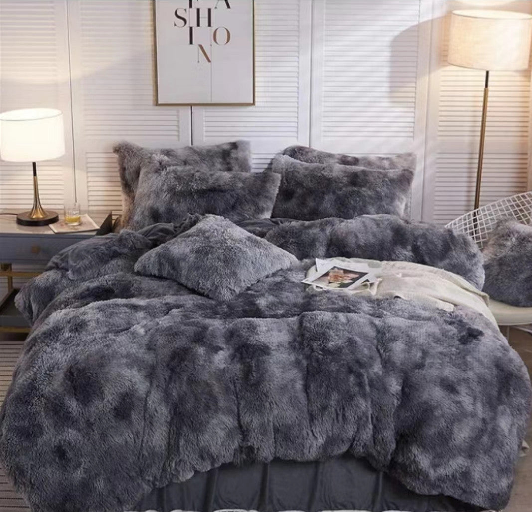 A water mink four-piece set plush crystal plush quilt cover Amazon cross-border foreign trade three or four-piece set manufacturer wholesale