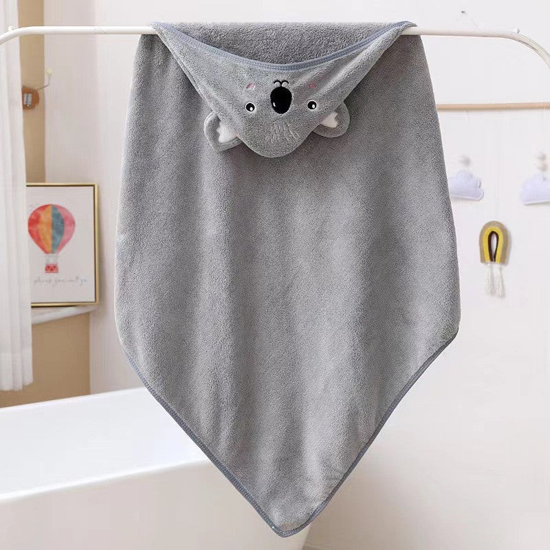 Children's embroidery cape cartoon bath towel baby absorbent cute bath towel 0.32kg