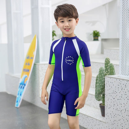 A New Girls Swimsuit One-piece Cute Princess Little Girl Baby Swimsuit Korean Version Children's Surf Suit Tide Wholesale 0.2KG