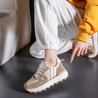 Instagram Korean New Forrest Gump Shoes for Women 2024 Spring Student Sports Running Shoes Casual Shoes Thick Sole Heightened J6107