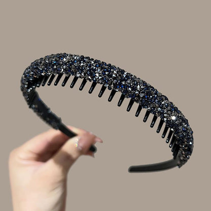 New style hairband with teeth, non-slip, face wash headband, versatile internet celebrity ad ult crushable hairpin headband, female hair bundle   (MOQ:10 SET ,If buy one piece need 1usd extra fee)