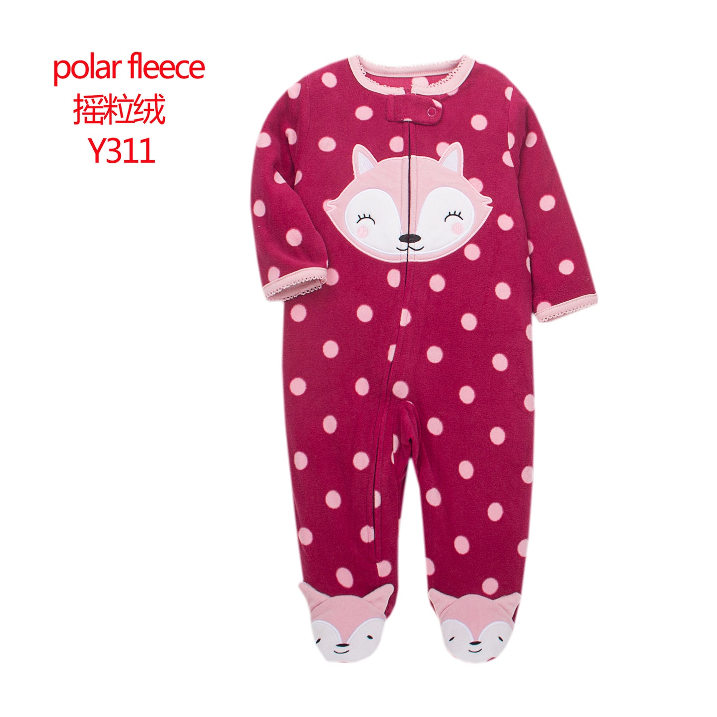 A manufacturer fleece foot climbing clothes long-sleeved onesies baby going out clothes baby Romper pajamas