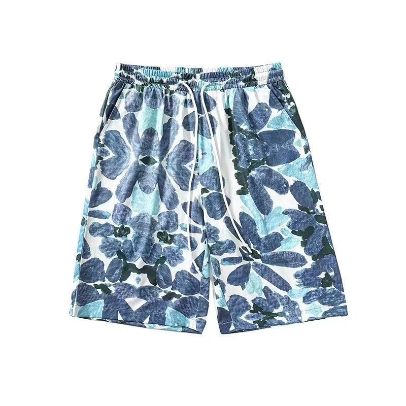 A Beach Pants Men's Summer Thin Quick-Drying Can Be Worn Out of the Water, Trendy Trendy Brand Loose Seaside Vacation Flower Shorts 0.15KG