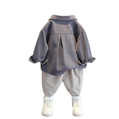 Boys&#039; autumn clothes suit new tide baby western-style boys&#039; clothes children&#039;s clothes spring and autumn new handsome children 0.3KG