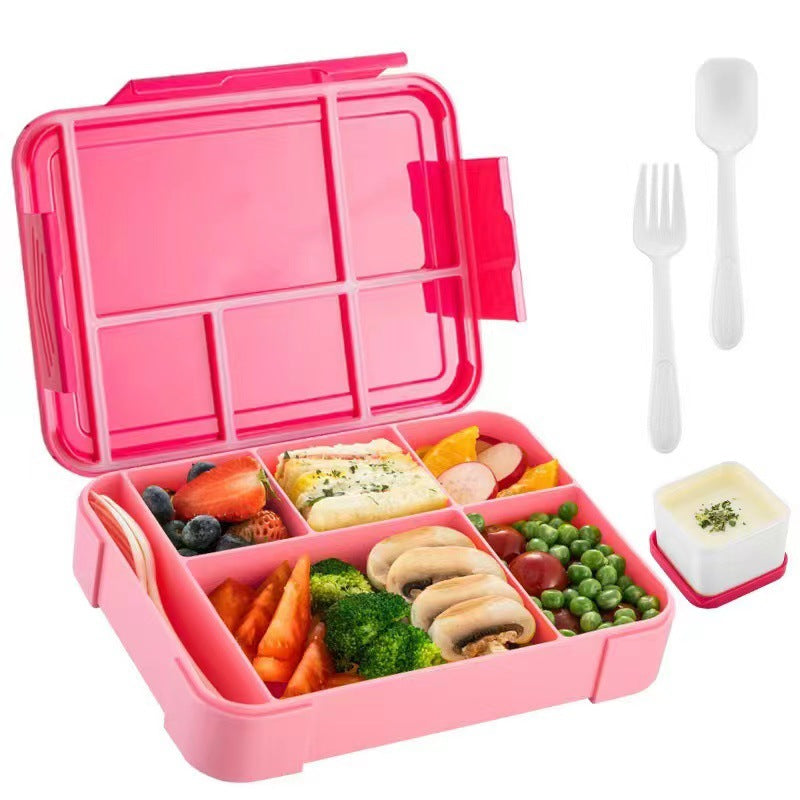 A Japanese style lunch box, bento box, student multi-layer partition, portable partition, office workers with food, double-layer microwave heating