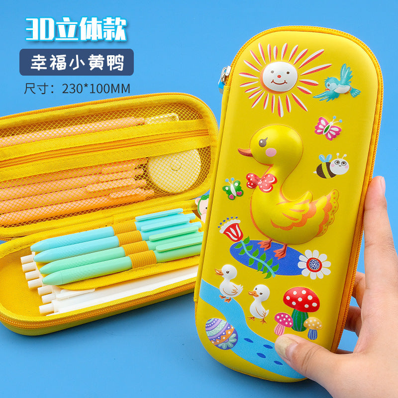 A Pupils cartoon EVA pencil case 3D stereo pencil case cute cartoon creative children&#039;s multifunctional pencil case